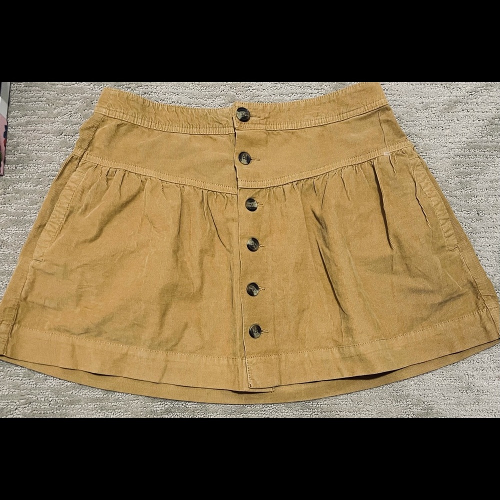 NWT AMERICAN EAGLE BUTTON UP CORDUROY MIDI SKIRT